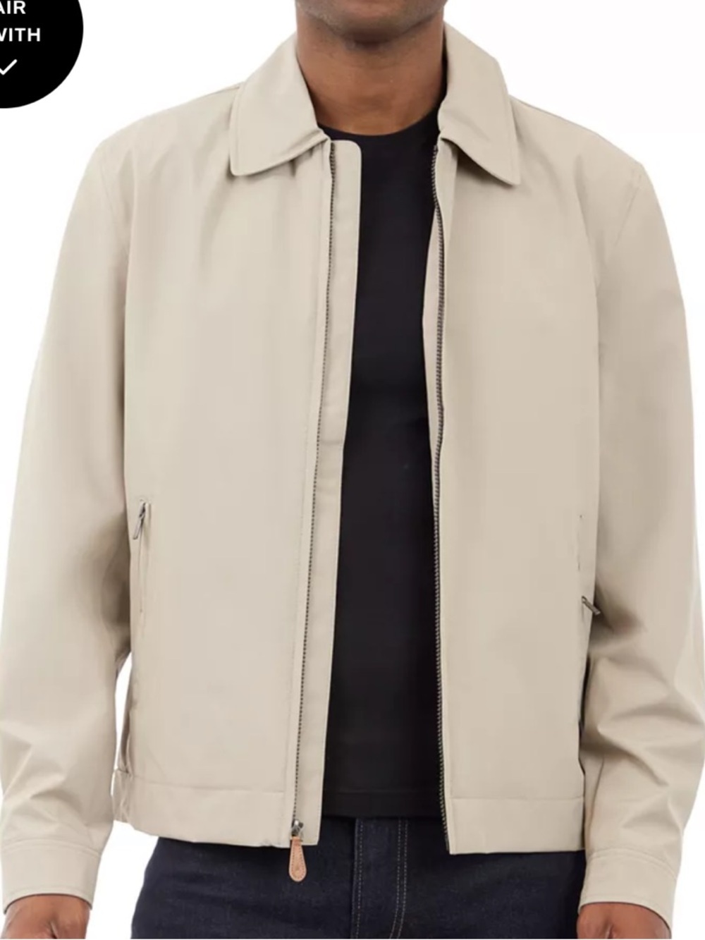 London Fog Beige Lightweight Shirt Jacket